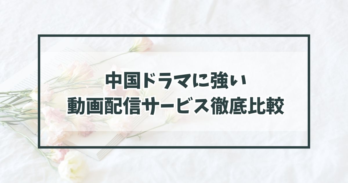 中国ドラマに強い 動画配信サービス徹底比較